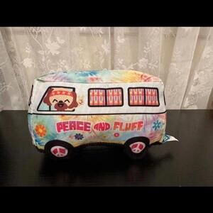 Bark 'Peace and Fluff' Hippie Van Plush Dog Toy - Retro Fun